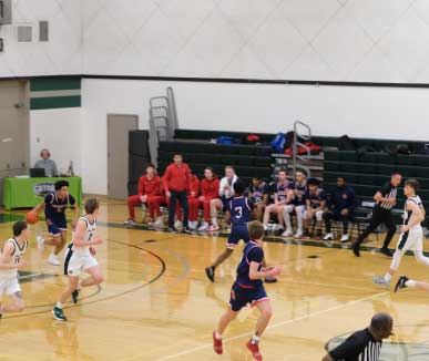 basketball players in gym